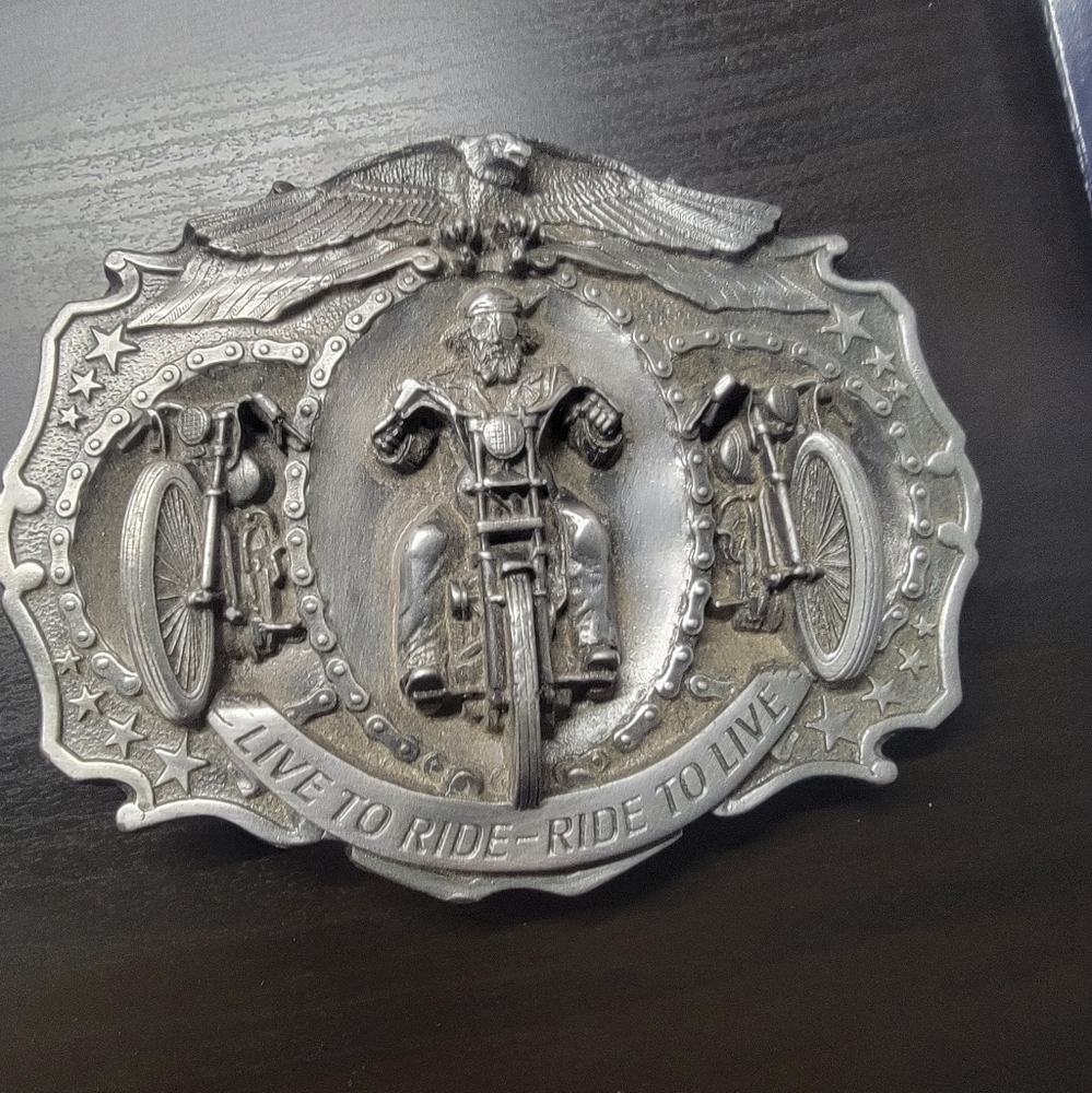 Live to ride Harley buckle